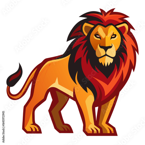 Sleek Lion Vector Design White Background