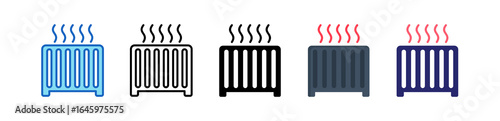 Radiator Multiple Style Icon Set Collection. 