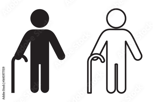 old man icon. simple set of old man icon vector