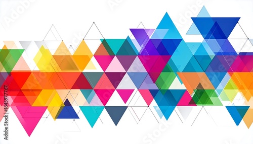 Colorful Triangle Abstract Design.