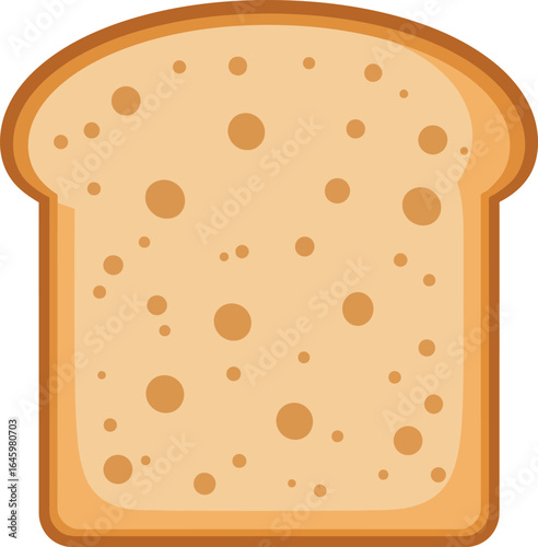 Slice of white bread toasted crust soft texture