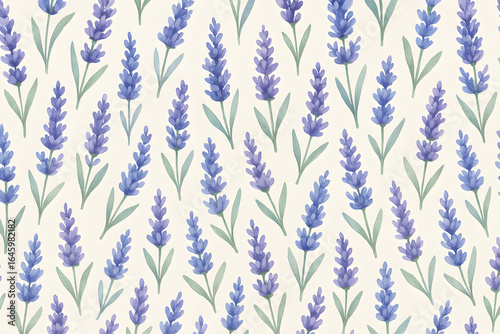 Lavender Field Pattern: A seamless pattern of lavender plants repeating across the surface, invoking tranquility and elegance with its delicate floral design.