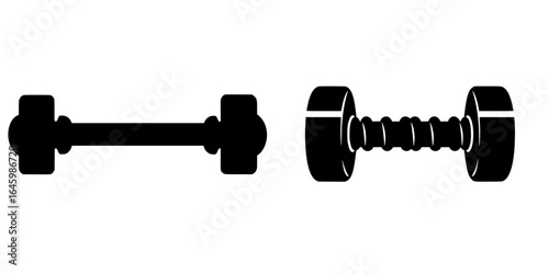 Different styles of weights for effective strength training at the gym or fitness center