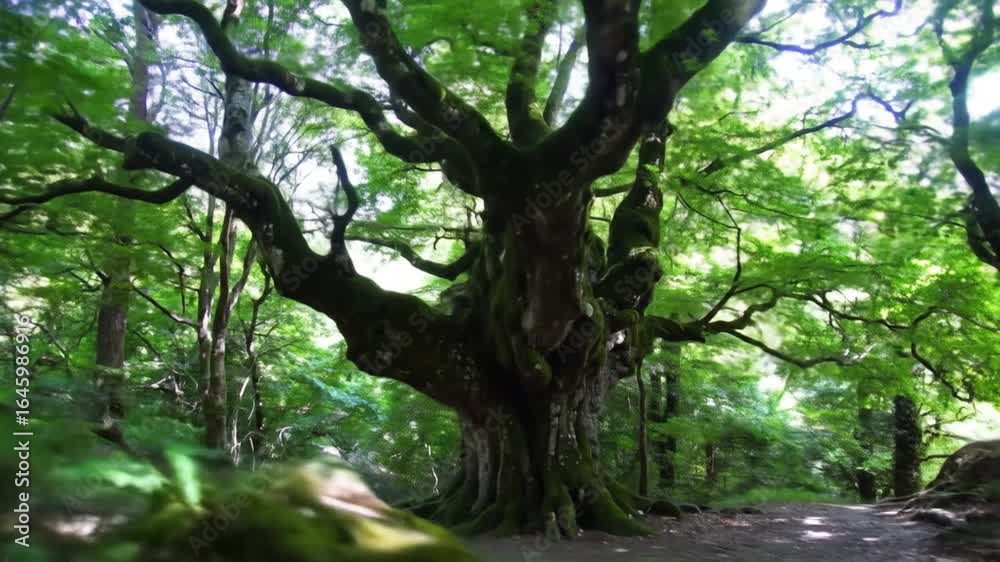 Large ancient tree in forest Large ancient tree in forest