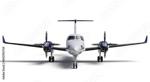Wallpaper Mural Front view of a small airplane isolated on white background for design use Torontodigital.ca