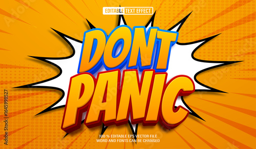 Editable 3d text style effect - Comic Hero text effect Template