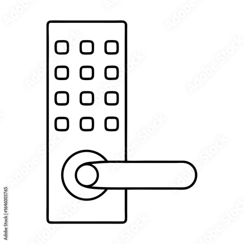 Modern smart door lock with illuminated keypad for security and access control