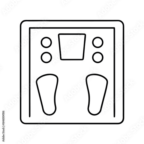 Modern smart scale illustration for health and fitness tracking