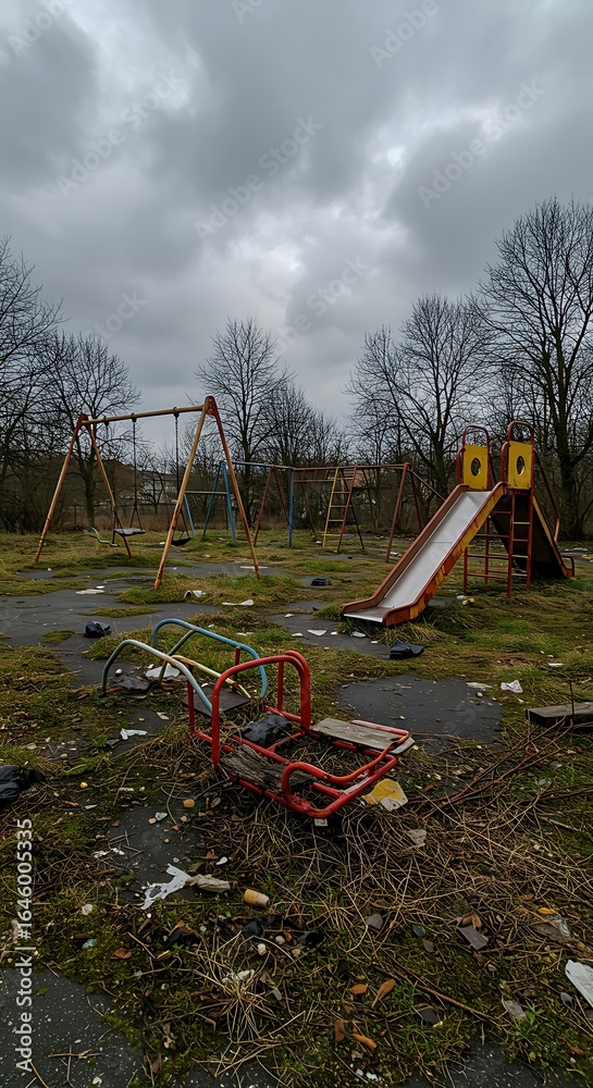 Fototapeta premium Urban Decay and Poverty Conceptual Images