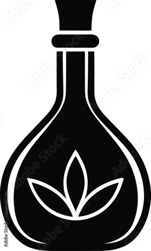 linseed oil silhouette vector no details minimal.eps