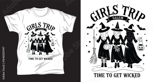 witchcraft graphic vector T shirt design print.