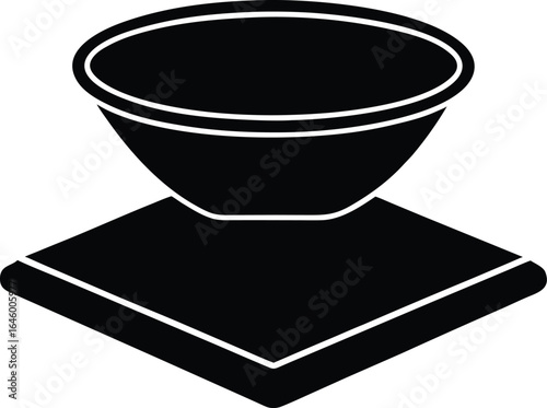 mixing tray silhouette vector no details minimal.eps
