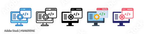 Free Download Web Development Multiple Style Icon Set Collection.  - GFXLoad