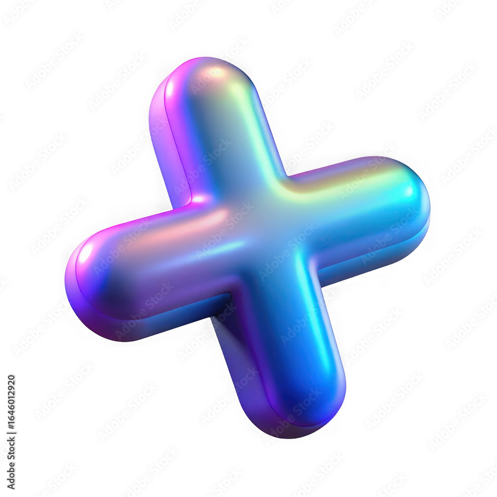 Glossy Iridescent Plus Sign Shape with Soft Rounded Edges on a Black Background cross symbol isolated on a transparent background Glossy Iridescent Plus Sign Shape with Soft Rounded Edges on a Black Background cross symbol isolated on a transparent background