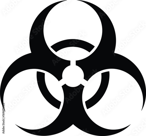 biohazard symbol silhouette vector no details mi.eps
