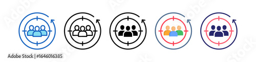 Retargeting Multiple Style Icon Set Collection. 