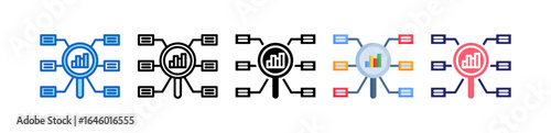 Data Classification Multiple Style Icon Set Collection. 