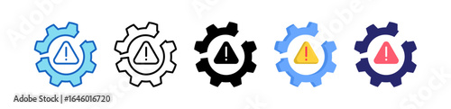 Failure Multiple Style Icon Set Collection. 