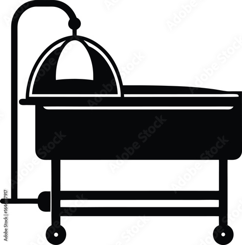 infant incubator silhouette vector no details mi.eps