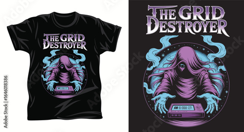 witchcraft graphic vector T shirt design print.