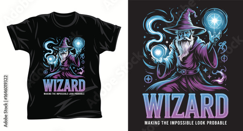 witchcraft graphic vector T shirt design print.