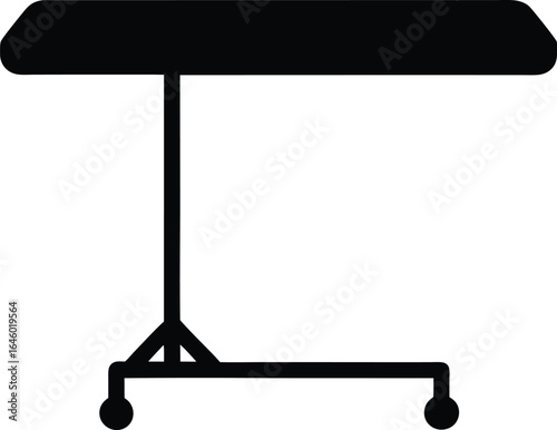Obraz na plátně overbed table silhouette vector no details minim.eps