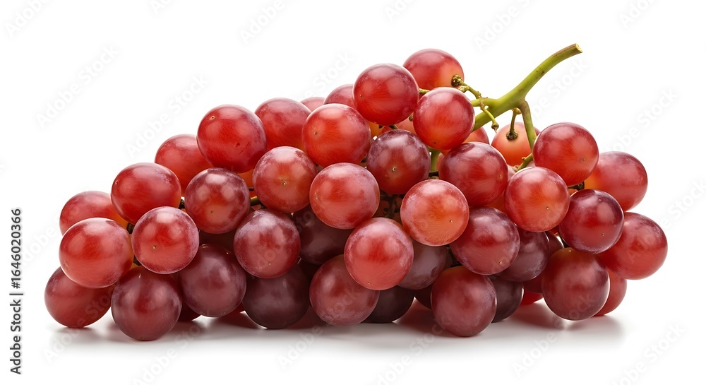 Fresh bunch of ripe red grapes on a white background Fresh bunch of ripe red grapes on a white background