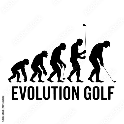 Human evolution playing golf humans golf club
