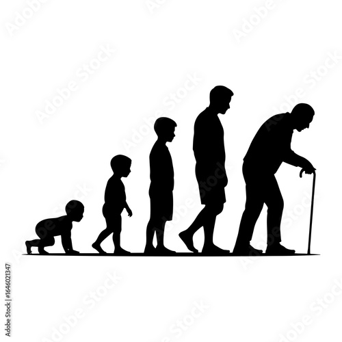 Human life stages progression from infancy to old age human evolution life cycle