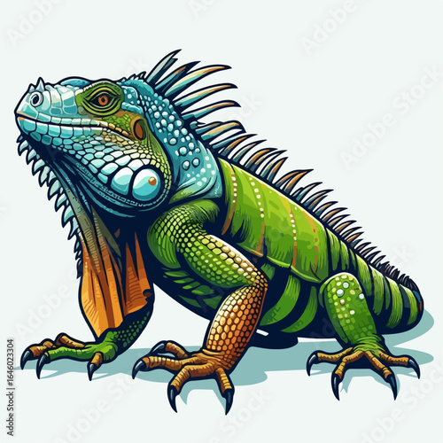 vector illustration of iguana
