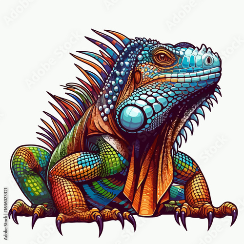 vector illustration of iguana