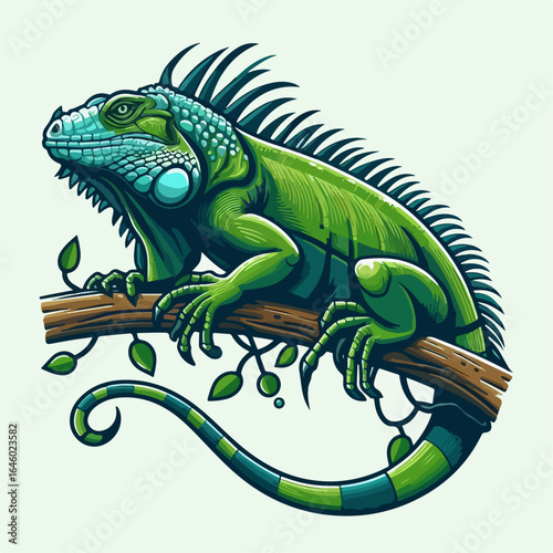 vector illustration of iguana