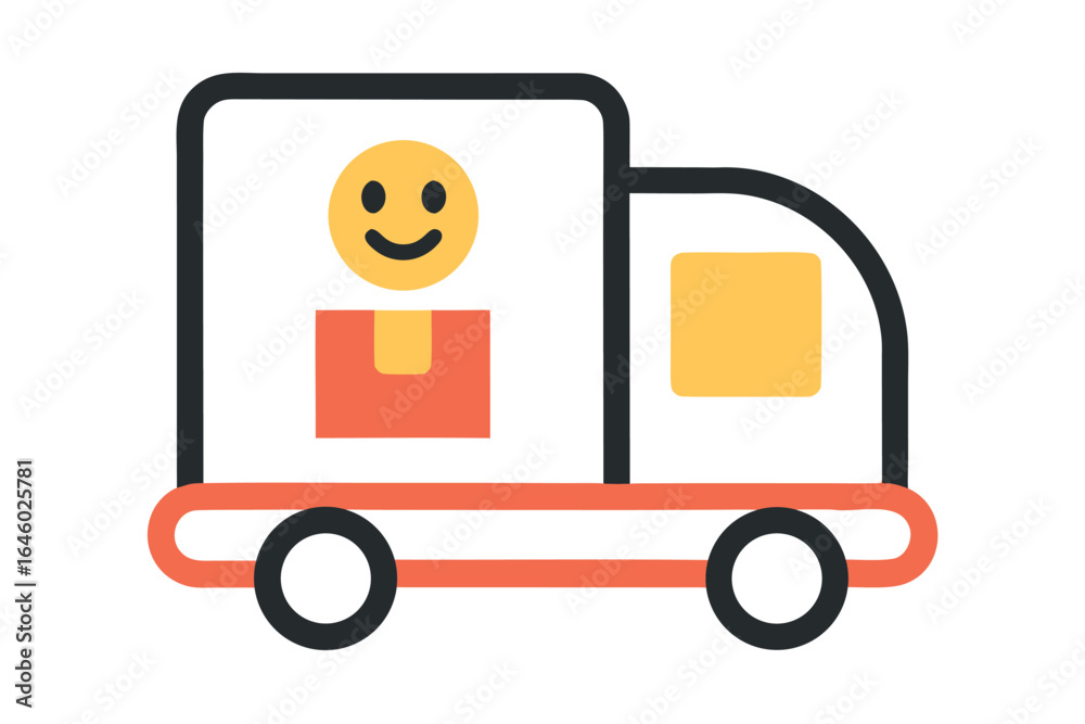 Fototapeta premium delivery truck icon vector illustration