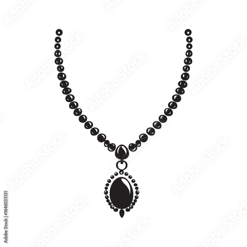Wallpaper Mural necklace silhouette, necklace vector illustration, necklaces icon, simple silhouette illustration of necklaces, perfect for necklaces logos and icons Torontodigital.ca