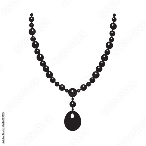 Wallpaper Mural necklace silhouette, necklace vector illustration, necklaces icon, simple silhouette illustration of necklaces, perfect for necklaces logos and icons Torontodigital.ca