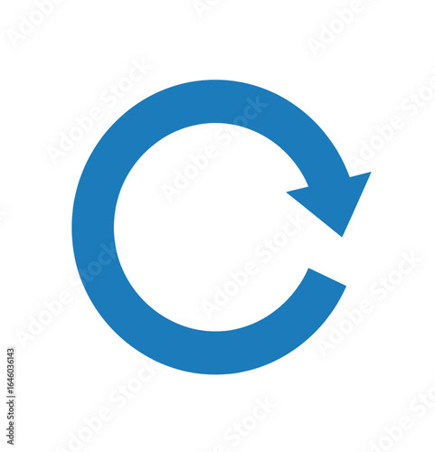 Free Download A blue circular arrow icon moving clockwise, symbolizing refresh, reload, repeat, or update actions. - GFXLoad