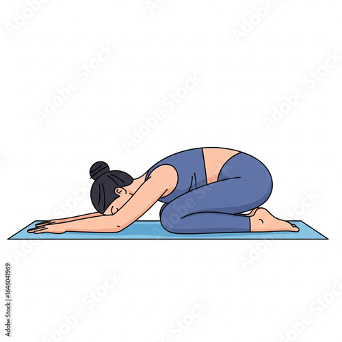 Flat 2D Vector Illustration of People Doing Fitness, Yoga, and Dance Exercises