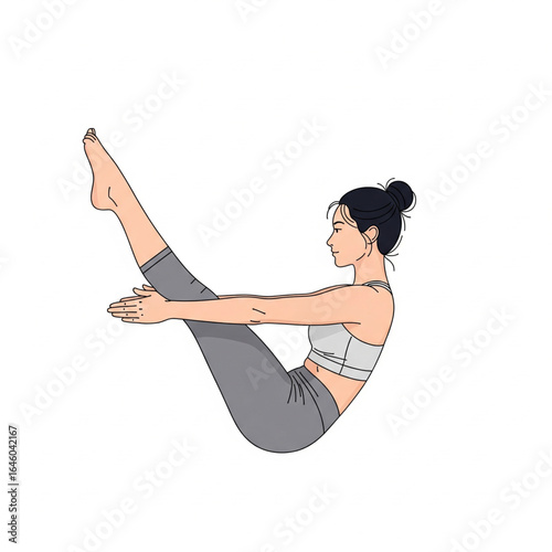 Flat 2D Vector Illustration of People Doing Fitness, Yoga, and Dance Exercises