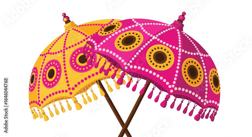 Decorative umbrellas traditional colorful design