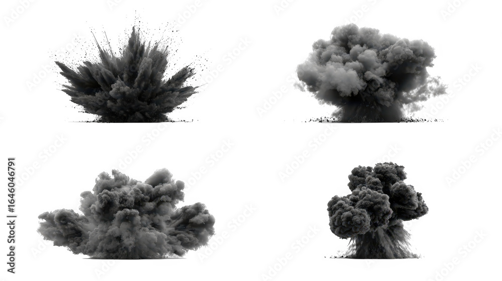 Fototapeta premium Realistic smoke effect isolated on transparent background for design