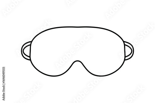 Simple single line outline a sleep mask cover rest