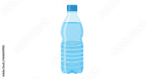 Water bottle mockup for health and hydration concept