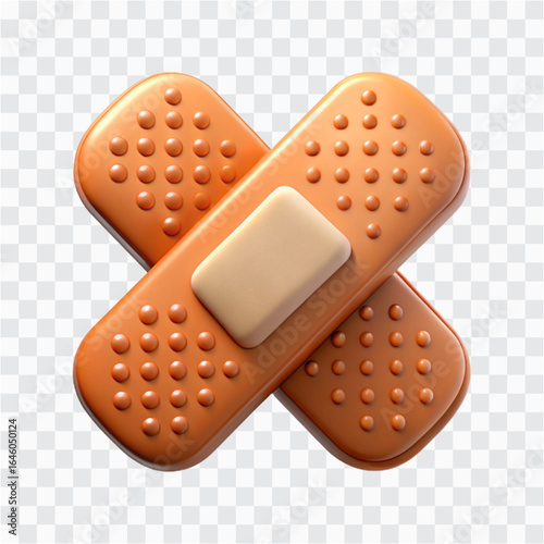 3D Band Aid Icon | Medical Patch, First Aid & Wound Care Symbol
