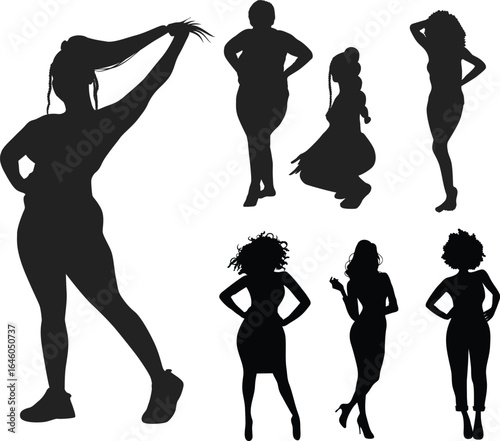 silhouettes of girls