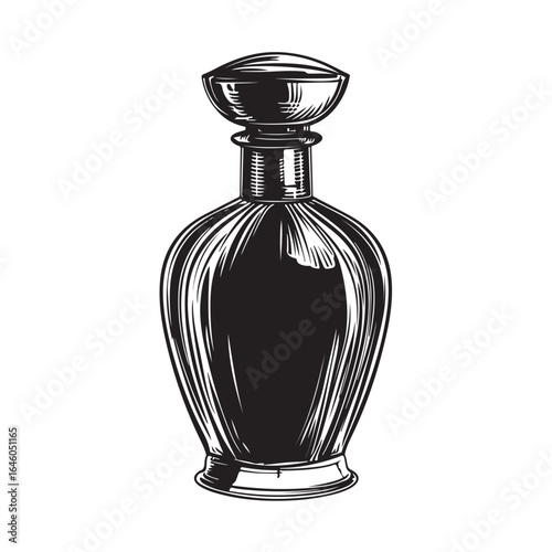 Perfume bottle silhouette, Perfume bottle vector illustration isolated on a white background, perfume bottle silhouette vector illustration