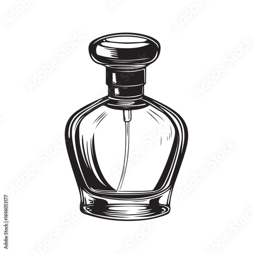 Perfume bottle silhouette, Perfume bottle vector illustration isolated on a white background, perfume bottle silhouette vector illustration