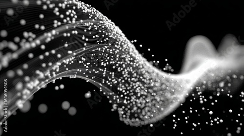 Abstract White Particle Wave. (1)