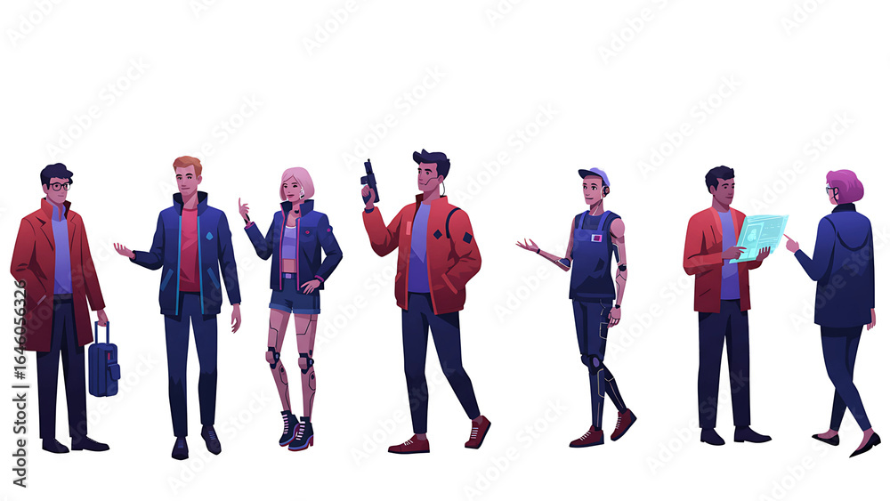 Obraz premium Illustration business people 