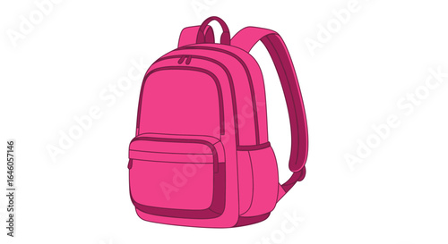 Pink backpack school bag travel rucksack accessory