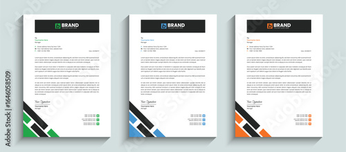 Professional creative corporate official letterhead design template in A4 size. Template design for letterhead, stationery, identity, document, branding, and layout design for your business project.